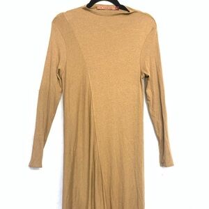 Pashmina ribbed beige aline dress size xl